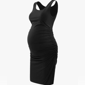 Black maternity tank dress
